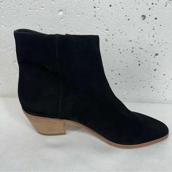 Nordstrom Signature Women's size 40  10 Black Suede Boots with 2 Inch Heel - Picture 9 of 15